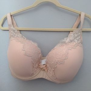 Chantelle Contour Plunge Light Pink Lace Bra 34F